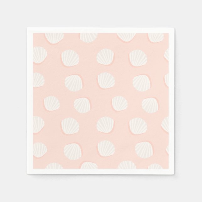 Pink Shell Pattern Napkin (Front)