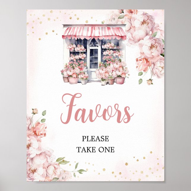 Pink She's Off The Market Bridal Shower Favours Poster (Front)