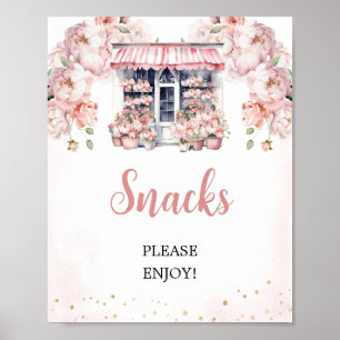 Pink She's Off The Market Bridal Shower Snacks Poster