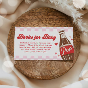 Pink She's Ready to Pop Baby Shower Books for Baby Enclosure Card