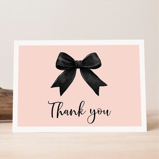 Pink She's Tying The Knot Bridal Shower  Thank You Card (Creator Uploaded)