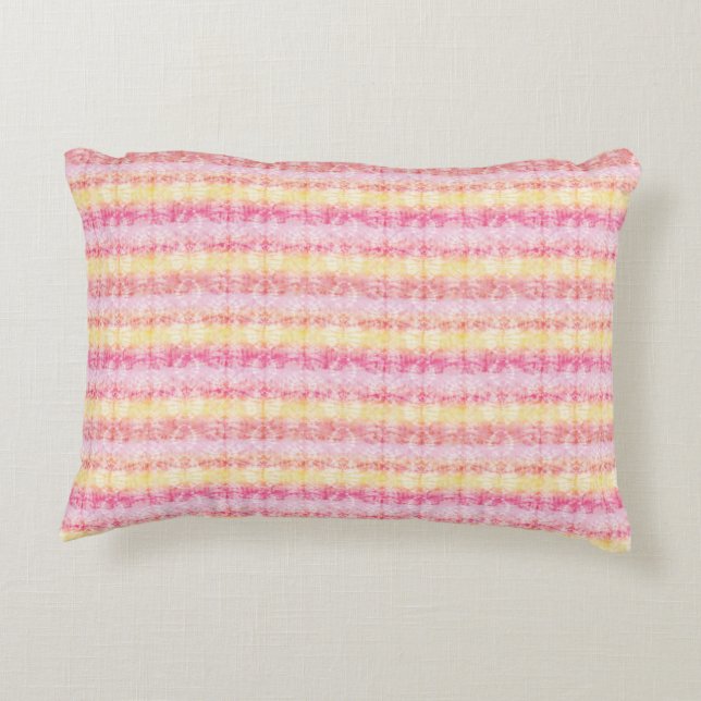 Pink Shibori Tye Die Decorative Cushion (Back)