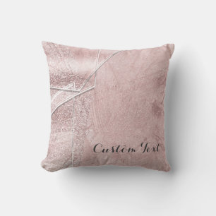 Pink Shimmer Crystal Glass Glam Designer Style Cushion