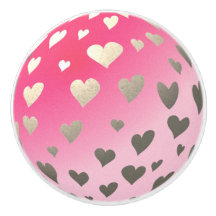 Pink Shimmer Heart Moon Door Knob