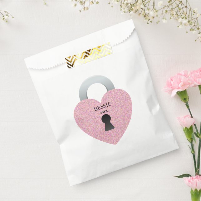 Pink Shimmer Shower Celebrate Bridal Party Favour Bag (Sealed)