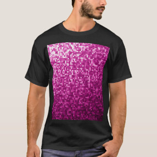 Pink shimmer, silver, black sequins T-Shirt