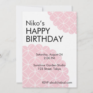 Pink Shippo Editable Invitation Template