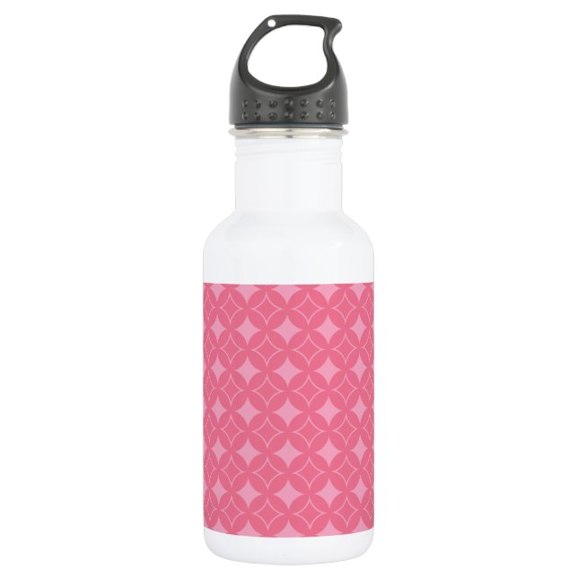 Pink shippo pattern 532 ml water bottle (Front)