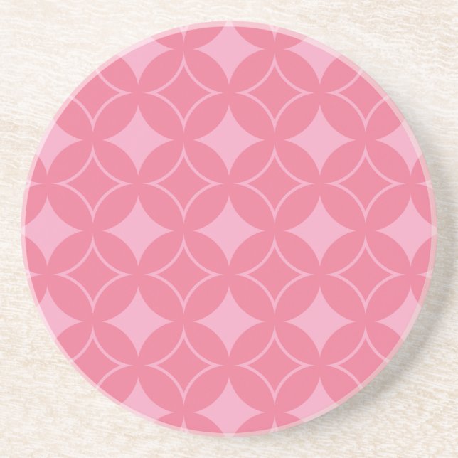 Pink shippo pattern coaster (Front)