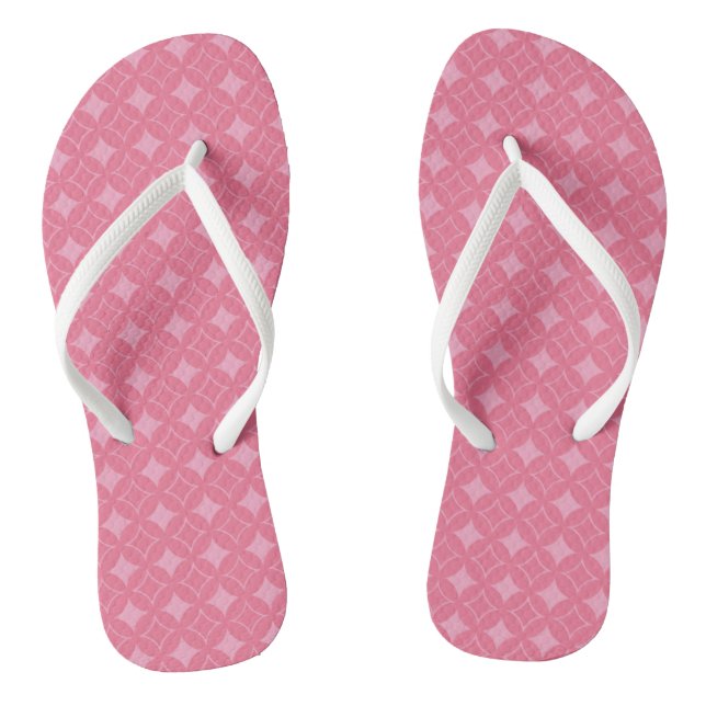 Pink shippo pattern thongs (Footbed)