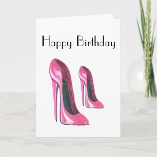 Pink Shoes Birthday Card