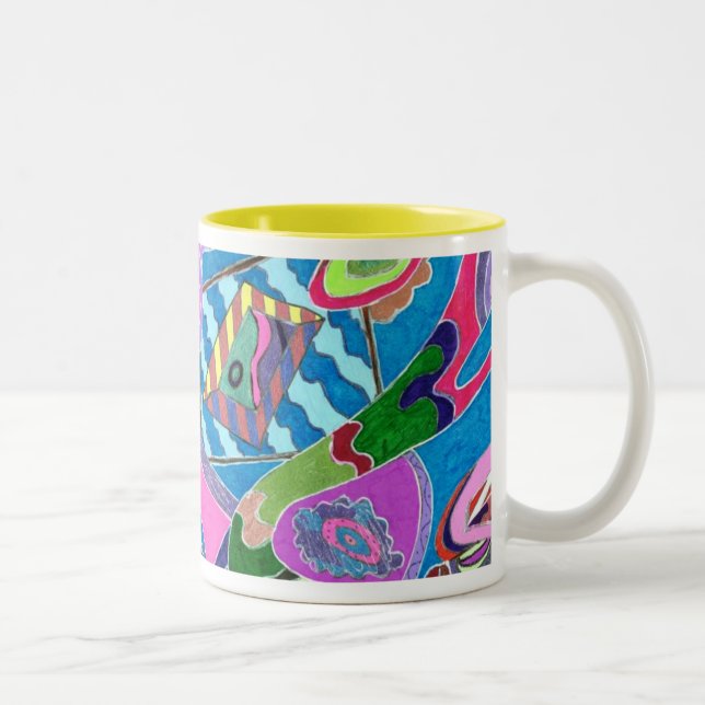 Pink Shore, Abstract Art Mug (Right)