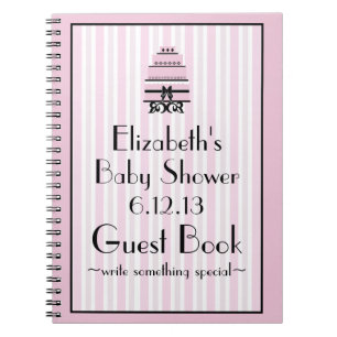 Pink Shower Guestbook Notebook