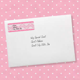 Pink Shower Return Address Label