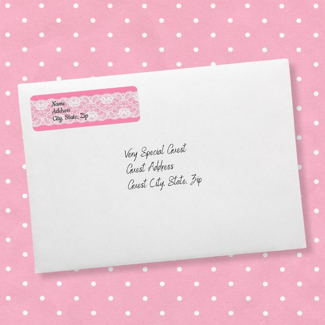 Pink Shower Return Address Label (Creator Uploaded)