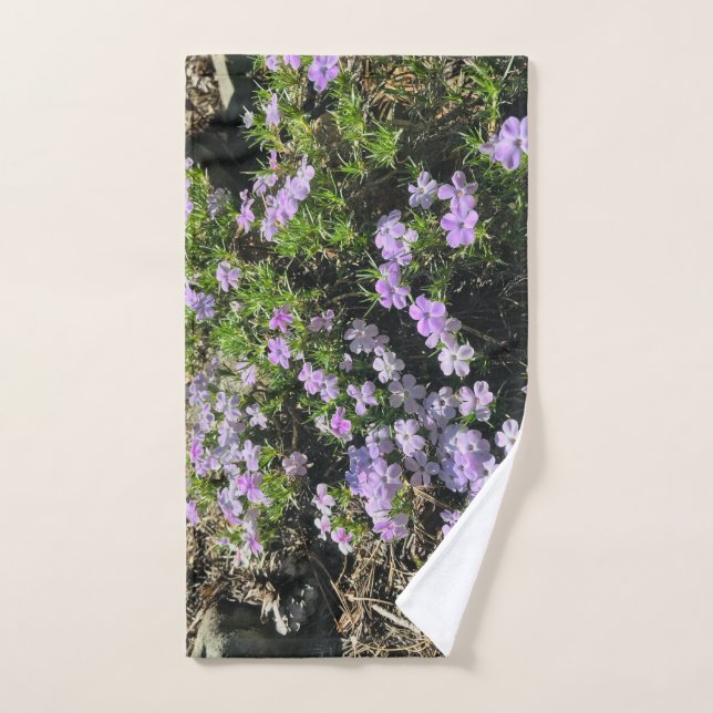 Pink Sierra Mountain flowers hand towel (Hand Towel)