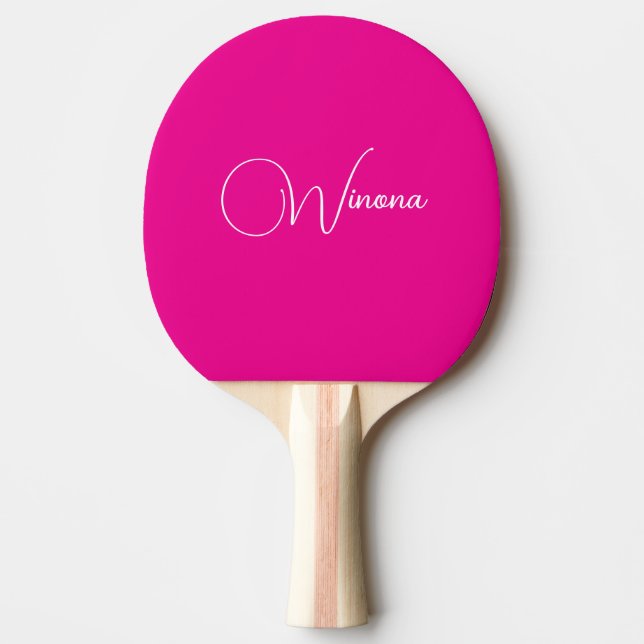Pink Signature Ping Pong Paddle (Front)
