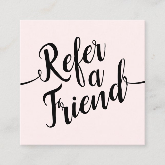 Pink Signature Script  Customer Referral Card (Front)