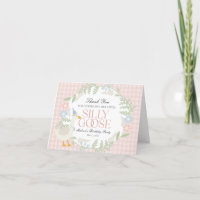 Pink Silly Goose Floral Gingham Birthday