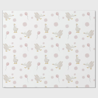 Pink Silly Goose Wrapping Paper