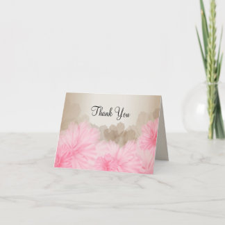 Pink & Silver Floral | Thank You Card