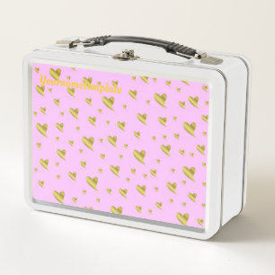 pink,silver,heart, purple, decoration, medal, metal lunch box