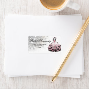 Pink & Silver Quinceañera Girl Label