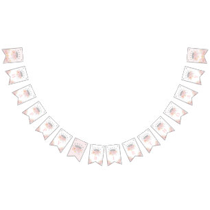 Pink Silver Royal Crown Princess Happy Birthday Bunting