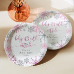 Pink silver snowflakes baby its cold outside paper plate<br><div class="desc">Pink silver snowflakes baby its cold outside Paper Plates 
Matching items are available.</div>