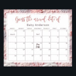 Pink & Silver Snowflakes Guess the Due Date Poster<br><div class="desc">Pink & Silver Snowflakes Guess the Due Date Poster. For more advanced customisation of this design,  simply select the "Customise It" button above! Matching items available.</div>