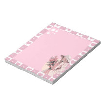 Pink Simple Cute Anime Boho Notepad