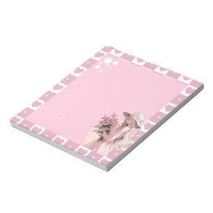 Pink Simple Cute Anime Boho Notepad