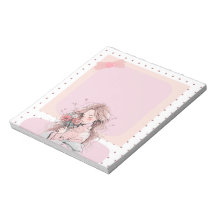 Pink Simple Cute Anime Boho Notepad