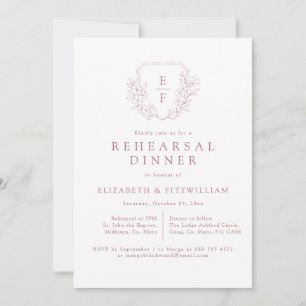 Pink Simple Elegant Cherry Blossom Rehearsal  Invitation