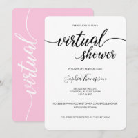 Pink Simple LIVE VIRTUAL wedding BRIDAL SHOWER