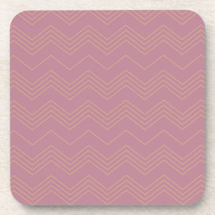 Pink, simple, modern, cool, trendy zigzag pattern coaster