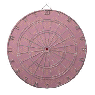 Pink, simple, modern, cool, trendy zigzag pattern dartboard