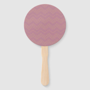 Pink, simple, modern, cool, trendy zigzag pattern hand fan