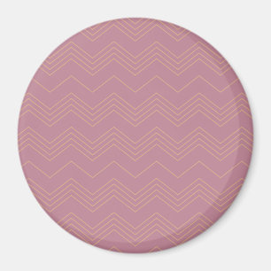 Pink, simple, modern, cool, trendy zigzag pattern magnet
