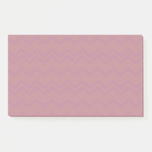 Pink, simple, modern, cool, trendy zigzag pattern post-it notes