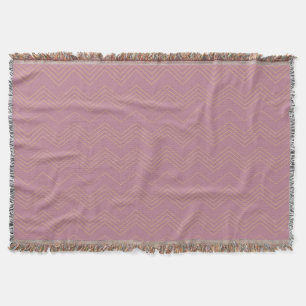 Pink, simple, modern, cool, trendy zigzag pattern throw blanket