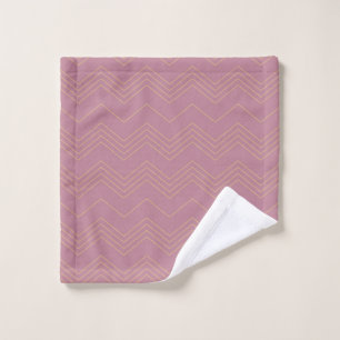 Pink, simple, modern, cool, trendy zigzag pattern wash cloth