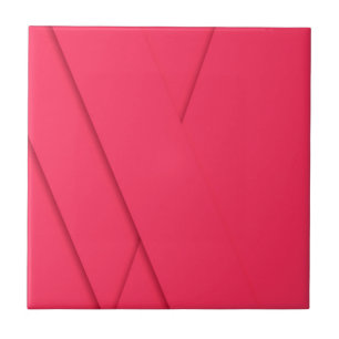 Pink, simple, modern, elegant, cool, trendy art ceramic tile