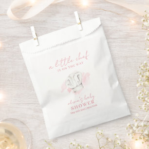 Pink Simple Modern Little Chef Baby Shower Favour Bag