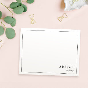 Pink Simple Script Modern personalised Stationery Card