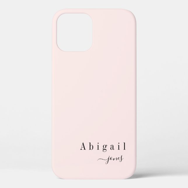 Pink Simple Script Name elegant personalised Case-Mate iPhone Case (Back)