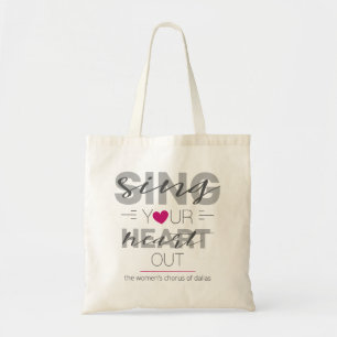 Pink Sing Your Heart Out Tote Bag