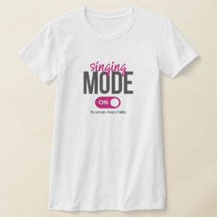 Pink Singing Mode On T-Shirt
