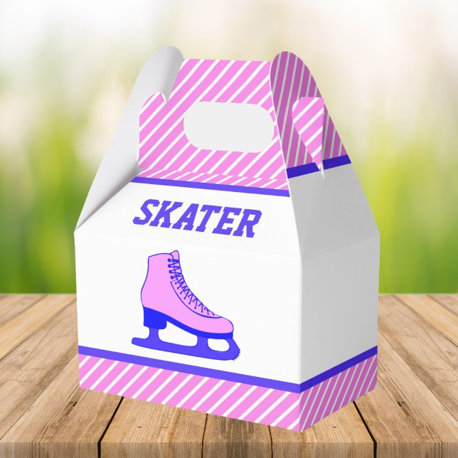Pink Skate Ice Skating Birthday Party Favour Box (Creator Uploaded)