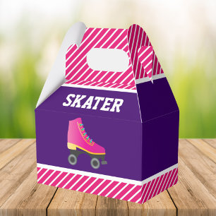Pink Skate Roller Skating Birthday Party Favour Box